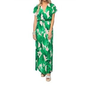 Buddy Love Natalie Key West dress in palm leaf‎ green size small